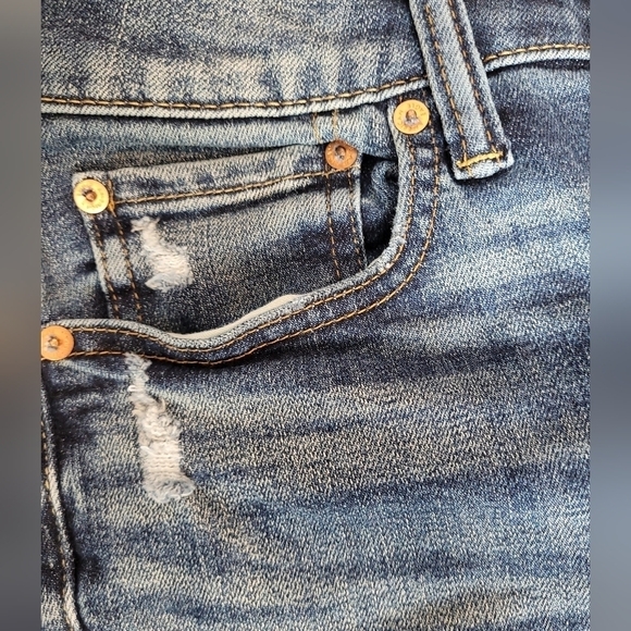 American Eagle Mens Ne(x)t Level Airflex Skinny Destroyed Patch Jeans - Size 30 - Picture 4 of 12